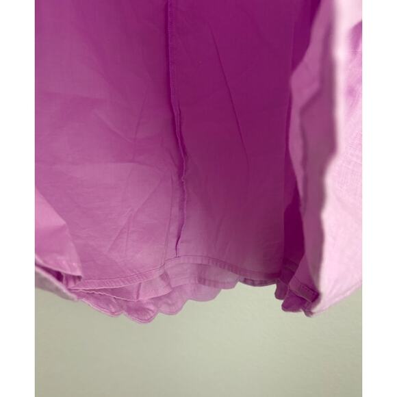 Womens Abercrombie and Fitch Linen Collection Scalloped Mini Dress Size Large - Picture 5 of 6